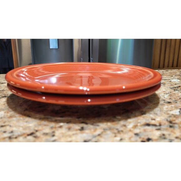 Fiesta Poppy Salad Plates 7 3/8" (set of 2 Fiestaware - Picture 4 of 12